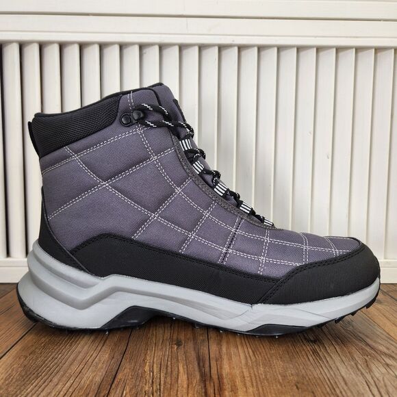 Eddie Bauer Hosmer Mens Sz 10 M Gray Black Outdoors Track Quilted Hiking Boots - Picture 6 of 10